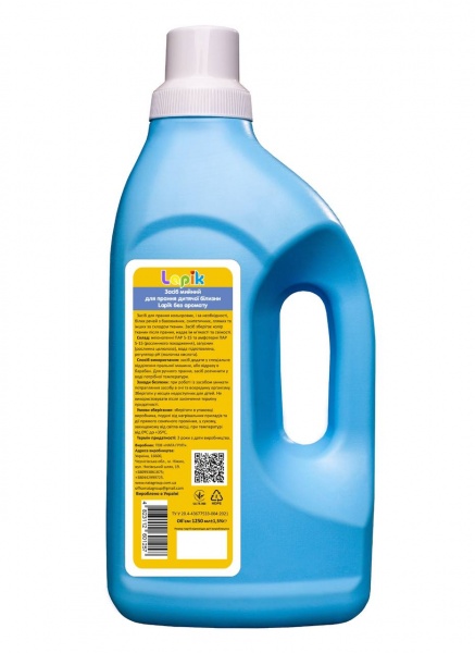 Жидкое средство для машинной и ручной стирки Lapik без аромата 1,25 л 
