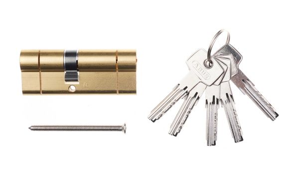 Циліндр Abus D6PS 45x45 ключ-ключ 90 мм матова латунь