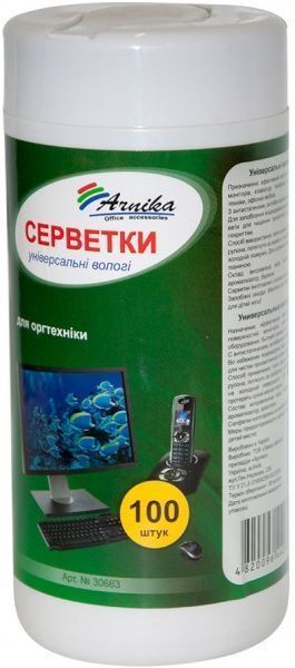Салфетки Arnika для оргтехники универсальные 100шт (30663) 