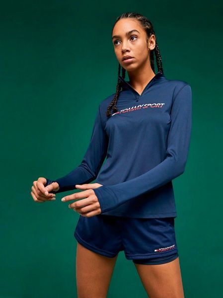 Джемпер Tommy Hilfiger 1/4 ZIP BASE LAYER TEE S10S100296401 р. M темно-синий