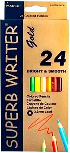 Олівці кольорові Superb Writer Gold E4100G-24CB Marco