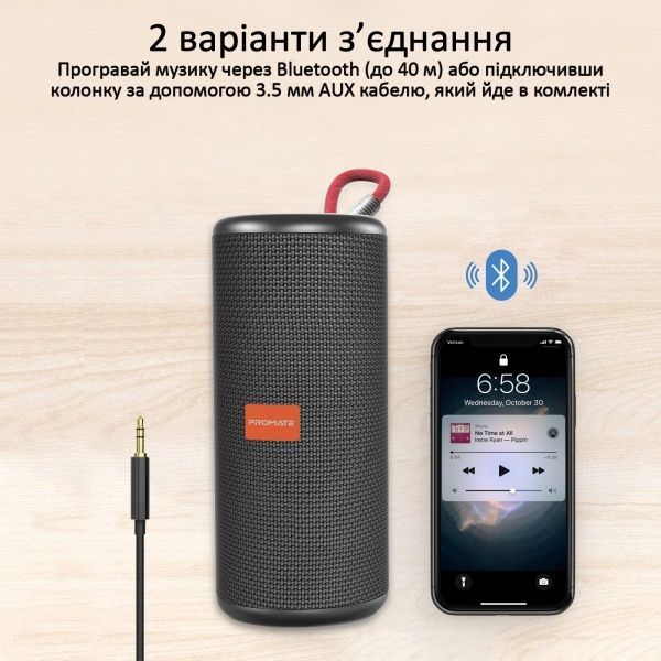 Портативна колонка Promate Pylon 10W IPX4 2.1 black 
