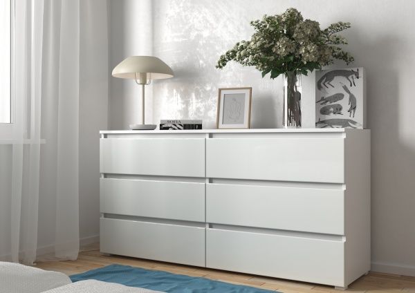Комод Монако-3 белый/белый 