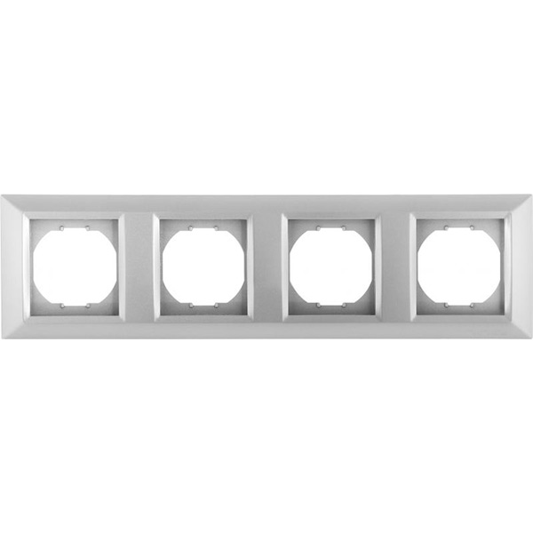 Рамка четырехместная UP! (Underprice) Vesta горизонтальная светло-серый