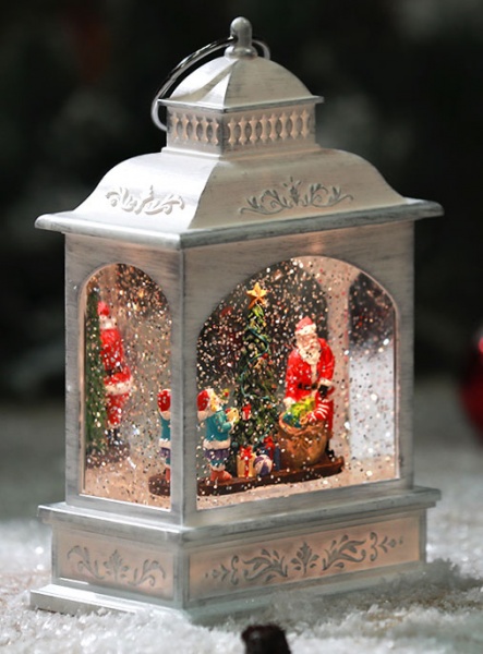 Сувенир новогодний фонарик водный который снежит 13х8х20 см 20WSDW-012B 