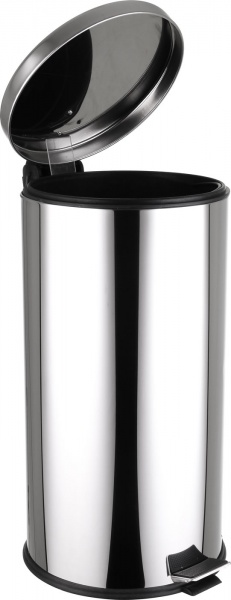 Відро EFOR Metal для сміття з педаллю 8000064164078 40 л сірий металік 64164