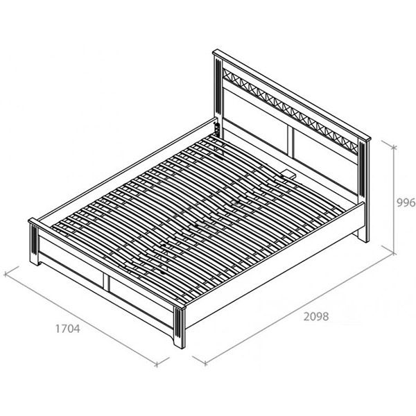 Кровать Aqua Rodos Bianca BIABED-1600 160x200 см белый матовый