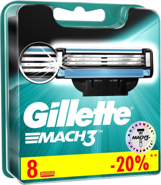 Сменный картридж Gillette Mach 3 8 шт.