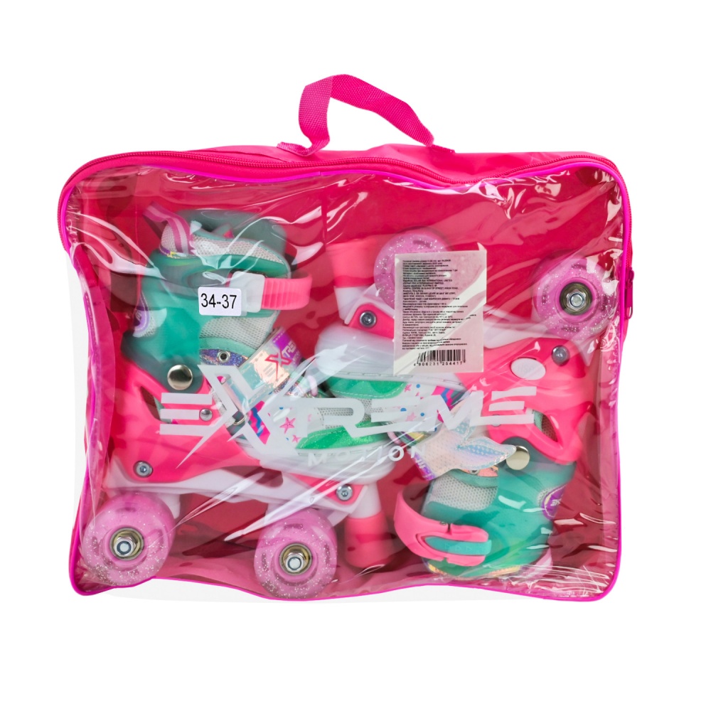 Роликовые коньки Shantou Extreme Motion L RL25438 р. 38-41 зеленый