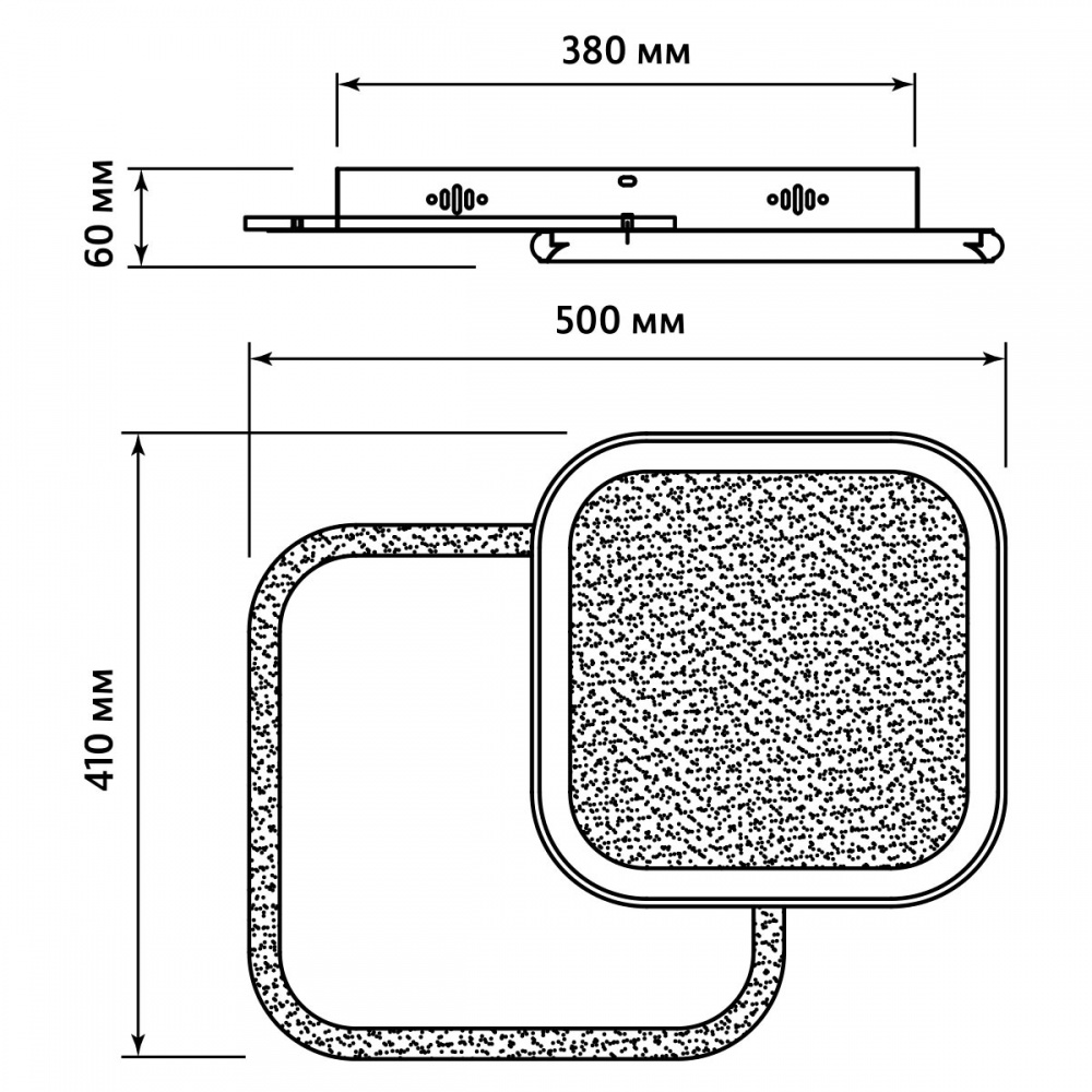 Світильник стельовий LIGHT SET SYNYTSYA LED 2S RC 40 Вт білий із чорним 3000-6500 К