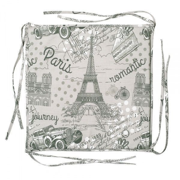 Подушка на стілець на табурет 35х35х2 Париж