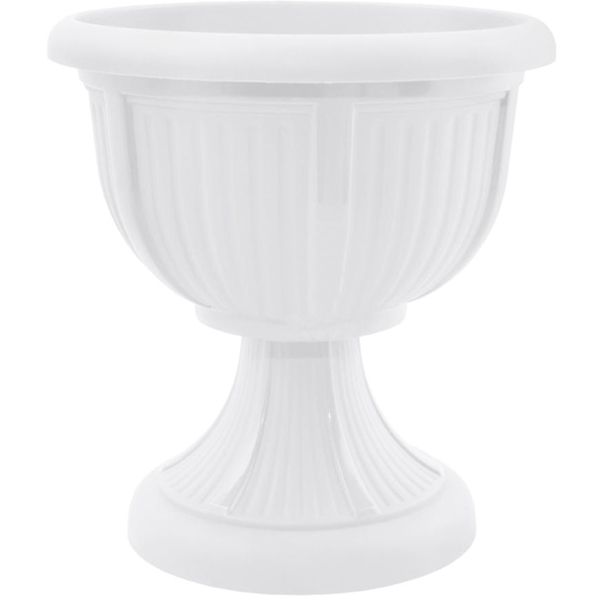 Вазон пластиковий Алеана Леон круглий 29л білий (114001) 