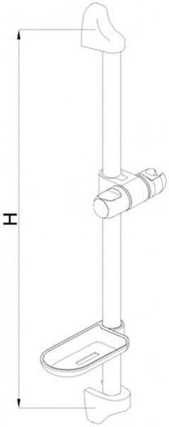 Штанга для душу Rubineta Practic 621009