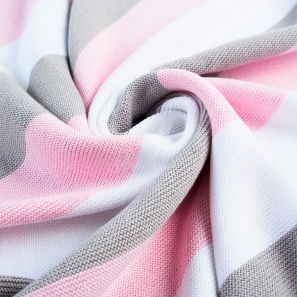 Плед IDEIA вязаный Малыш + шапочка 70х90 см розовый 8000029909 