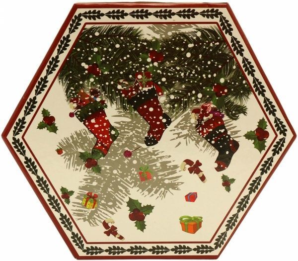 Набор игрушек Шар расписной Рожденственская ветка d75 мм 7 шт./уп.  