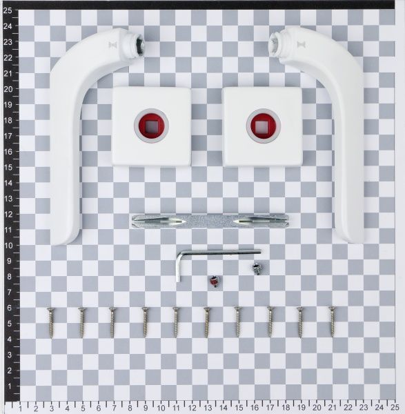 Ручка на розетці Fimet Corsa 1354-211B R матовий білий