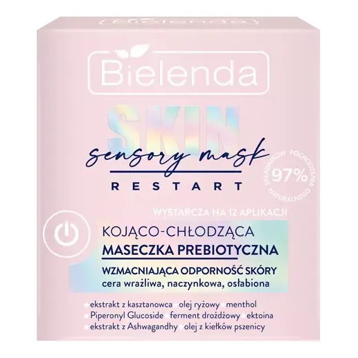 Маска для обличчя Bielenda Restart Sensory Soothing & Cool з пребіотиком 50 мл
