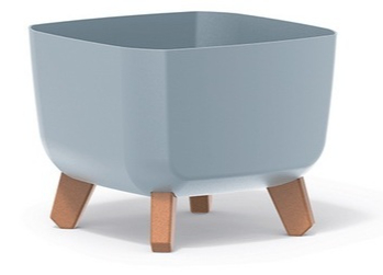 Горщик для квітів PRP Gracia Square 300 мм на ніжках світло-сірий квадратний (64206-443) 