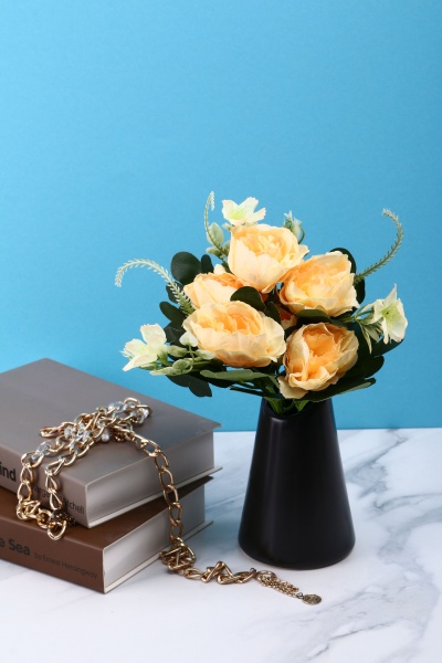 Ваза керамічна Eterna чорний матовий 4,5х4,5х13 см 105-13 