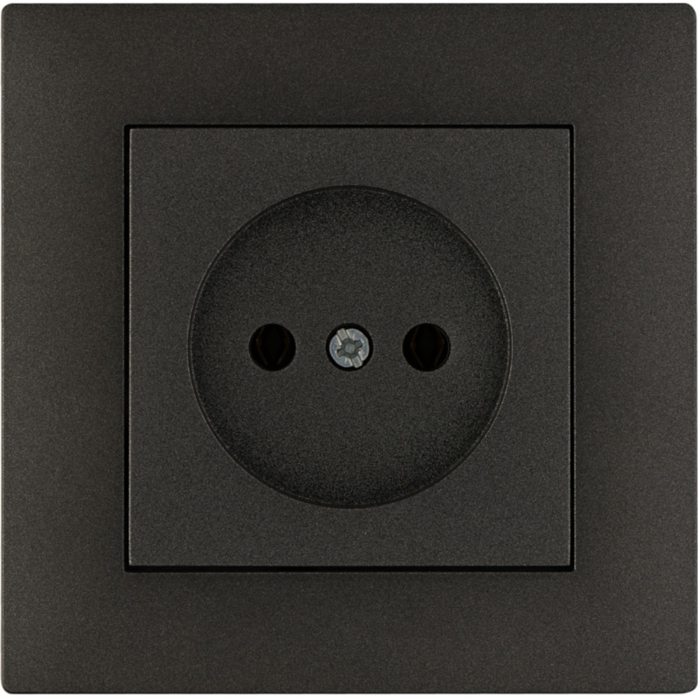 Розетка без заземления Makel Rizz IP20 дымчатый 88050022