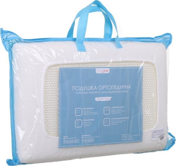 Подушка ортопедична з охолоджуючим гелем 60х40х12 см Home Line