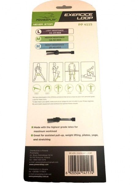 Резинка для фітнесу PowerPlay 16-32 кг зелена PP_4115_Green