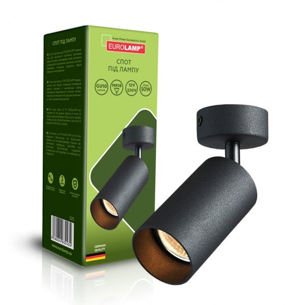 Спот Eurolamp 1x50 Вт GU10 черный LH1-LED-GU10(black) 