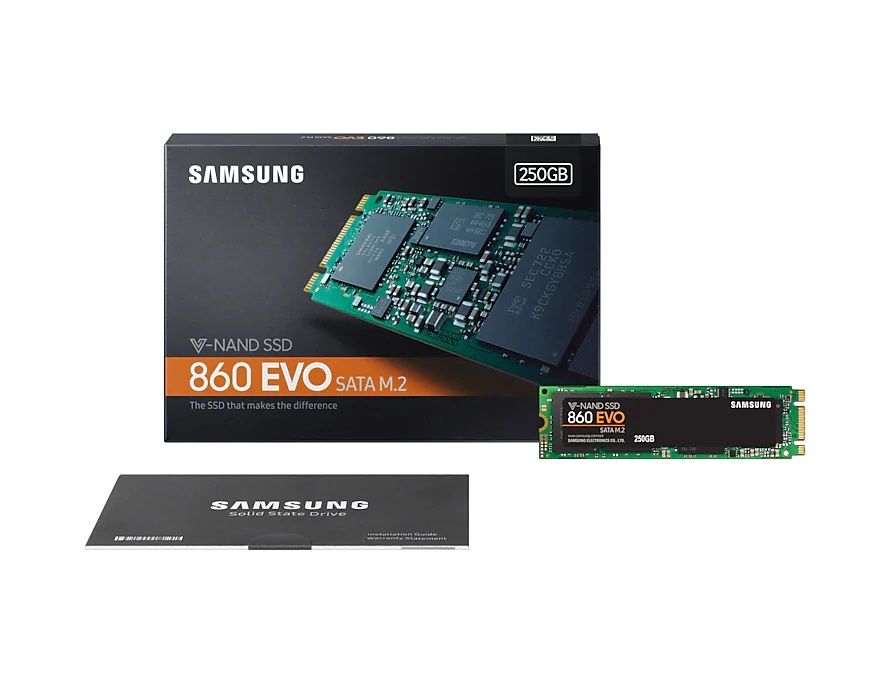 SSD-накопитель Samsung 860 Evo 250GB M.2 SATA III TLC (MZ-N6E250BW) 