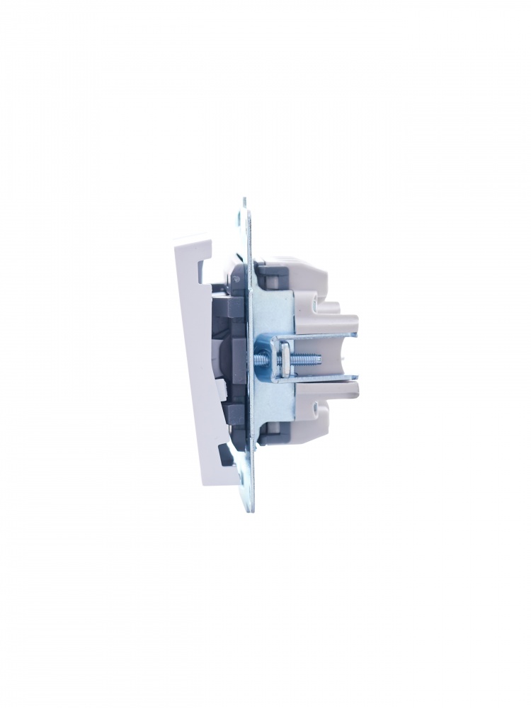 Выключатель двухклавишный Lezard Vesna белый 742-0288-101