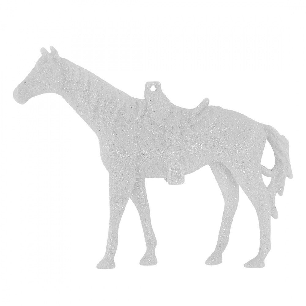 Прикраса новорічна MIS LT Кінь 10 см білий