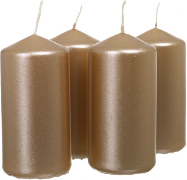 Набір свічок золотих 4 шт.