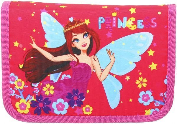 Пенал шкільний Фея червоний із малюнком