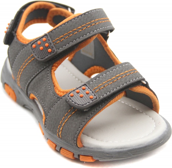 Сандалии для мальчика р.33 серый с оранжевым UTSH-SK4012/orng/33 