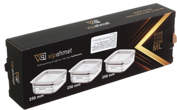 Набор емкостей для хранения Kontensan VP-261 3 шт. Vip Ahmet