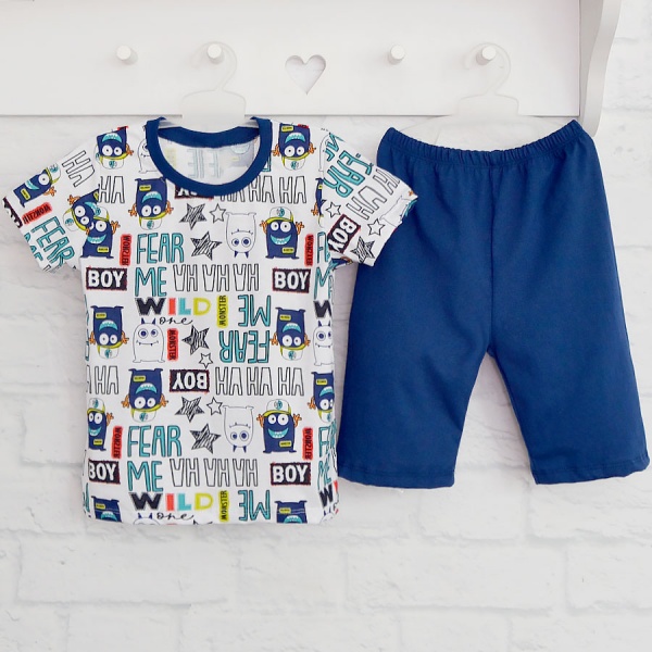 Пижама для мальчиков Blanka Лето р.154 синий 110297 