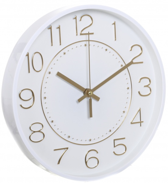 Часы настенные Optimal бело-золотой 30х30х4 см