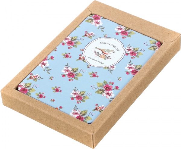 Блокнот Квіти блакитний