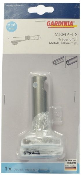 Держатель для карниза Gardinia Memphis открытый одинарный наборной d16 мм серебряный 