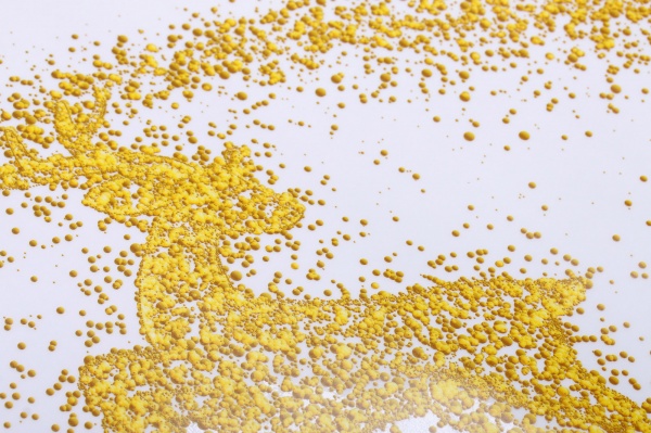 Наклейка декоративна золотиста плівка 40x32 см