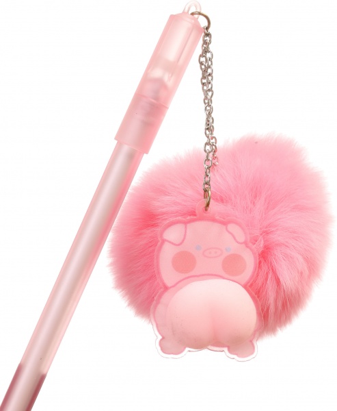 Ручка гелевая Пушистый хвостик поросенка 