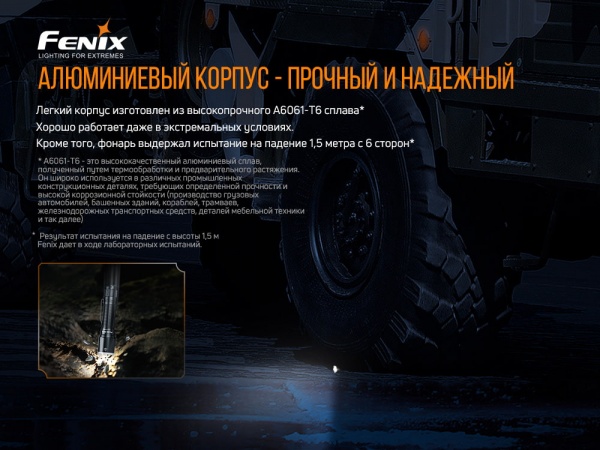 Фонарик Fenix Подствольный Тактический Ручной TK16 V2.0