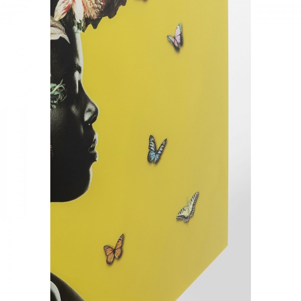 Картина на стекле Букет желтой красоты 100x100 см KARE Design 54432 