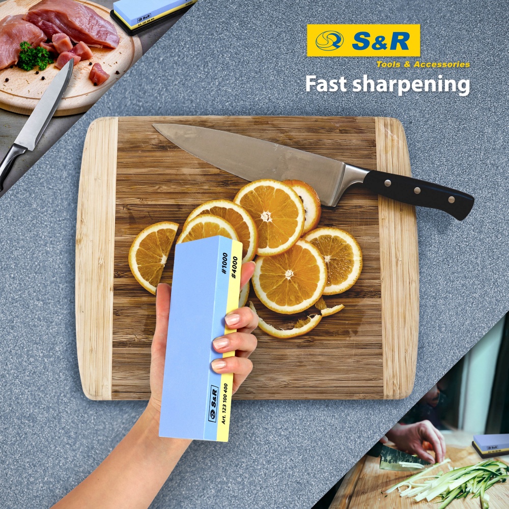 Брусок точильний S&R двосторонній із зерном 1000/4000 123100400