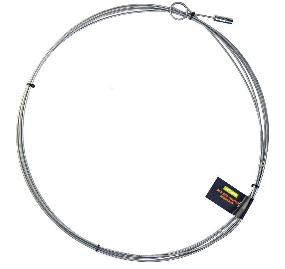 Проволока для чистки дымохода Ecodym с переходником 8 м