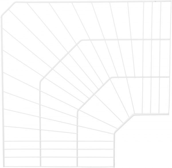 Полка угловая Kolchuga 600x406 мм белый