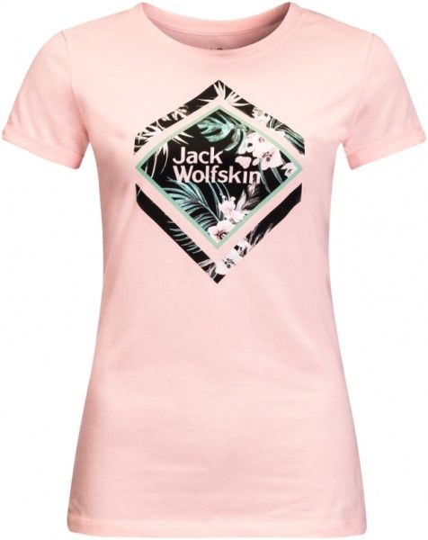 Футболка Jack Wolfskin TROPICAL SQUARE T W 1806931-2057 M світло-рожевий