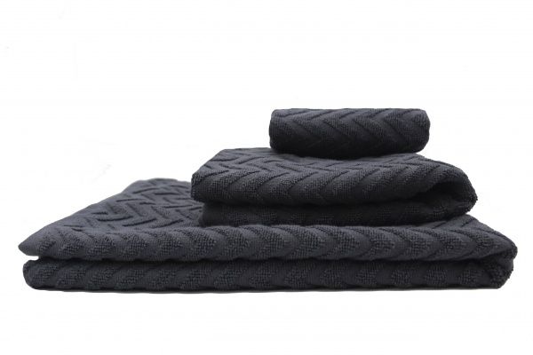 Полотенце Зигзаги Ring 30x70 см графитовый Simi 