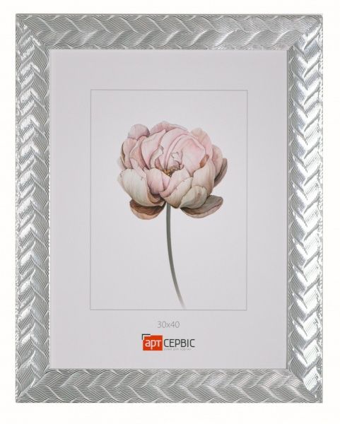 Рамка для фото Арт-Сервіс ЭА-01707 30х40 см белый с серебристым 
