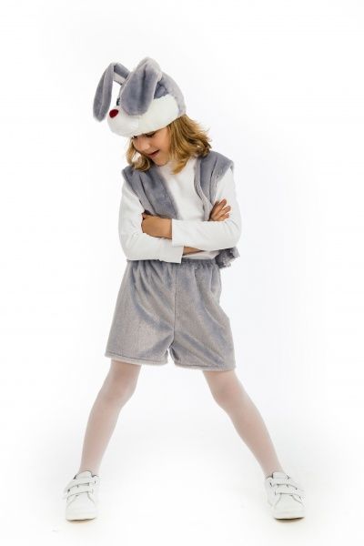 Костюм карнавальний КАРНАВАЛІЯ Зайченя сірий 4-7 років р.116-122 