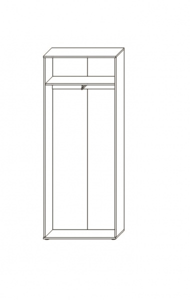 Шкаф SOKME 2Д Барселона дуб артизан/белый 